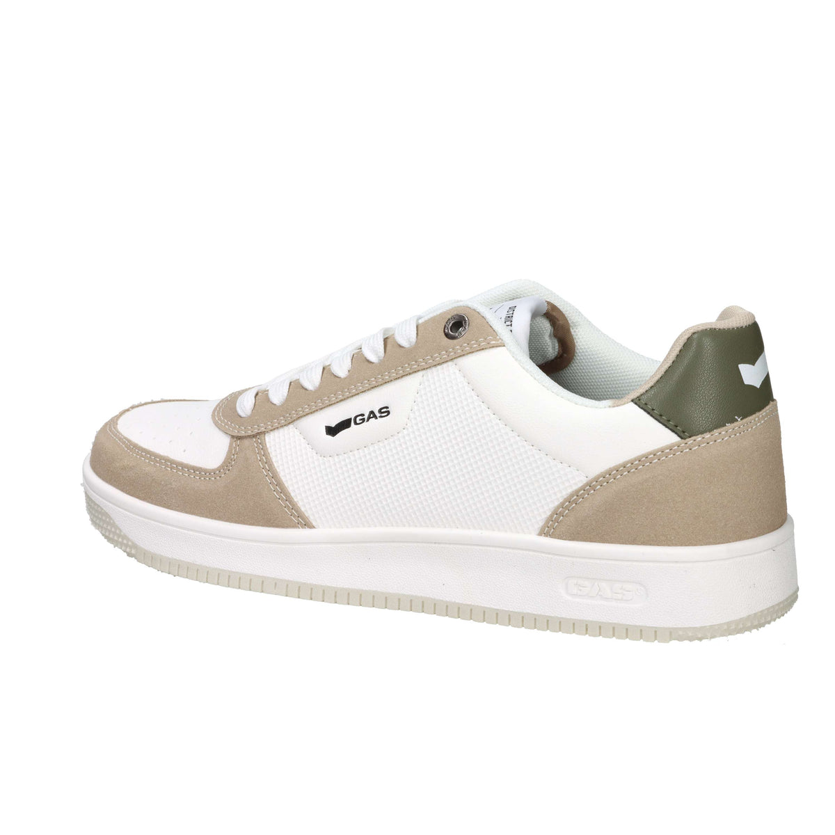Gas Homme Baskets GAM614211 Blanc/Beige
