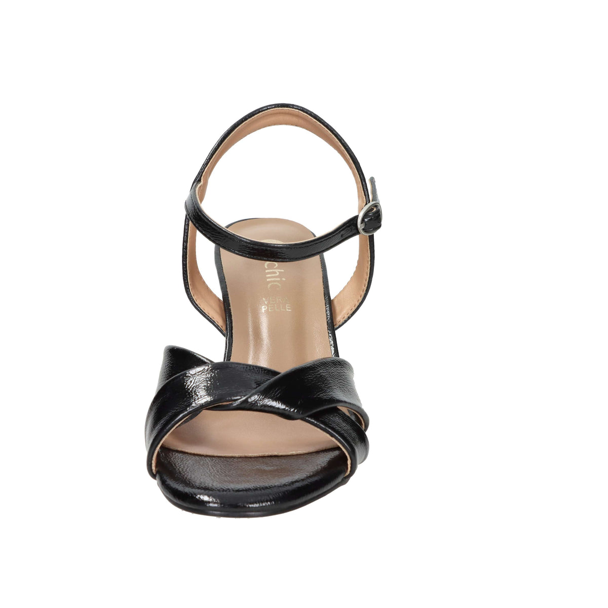 Crichic Damen Sandale mit Absatz 3636-1 Schwarz