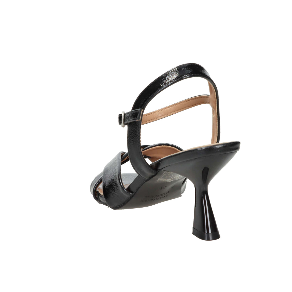 Crichic Damen Sandale mit Absatz 3636-1 Schwarz