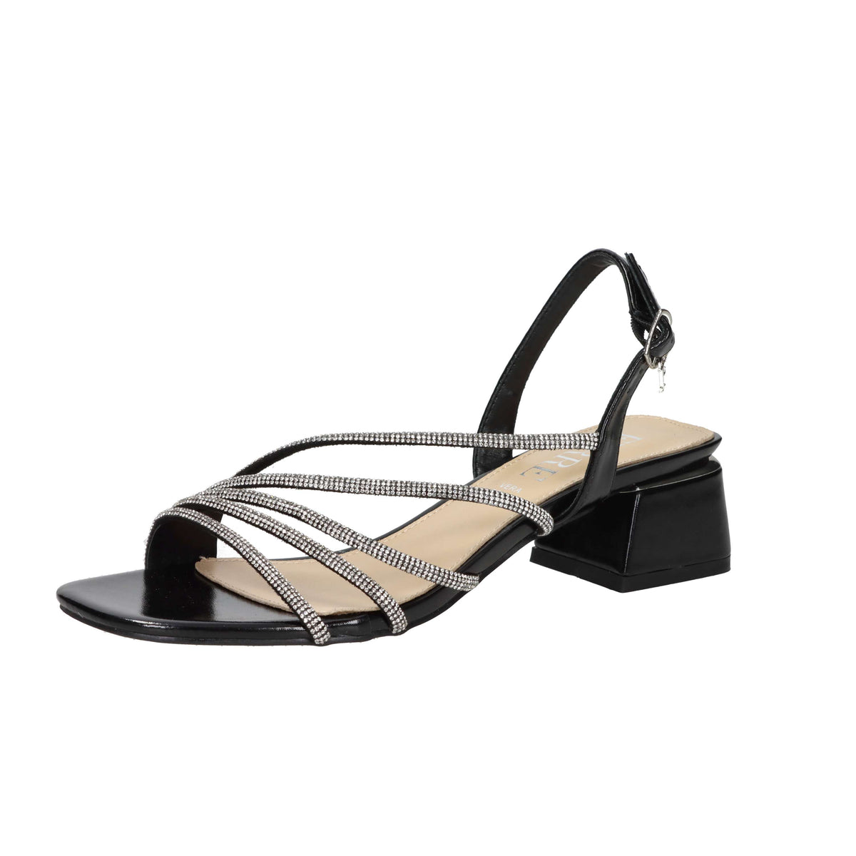 Ferre' Donna Sandalo con tacco F-821 Nero