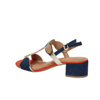 Marco Tozzi Mujer Sandalia con tacón 2-28230-42 Azul/beige