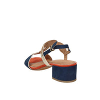 Marco Tozzi Mujer Sandalia con tacón 2-28230-42 Azul/beige
