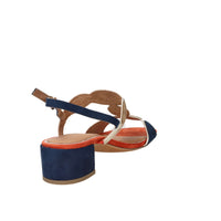 Marco Tozzi Mujer Sandalia con tacón 2-28230-42 Azul/beige