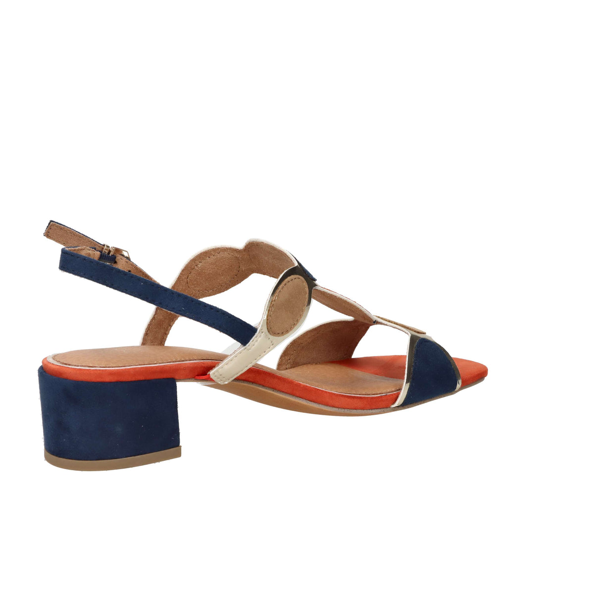 Marco Tozzi Mujer Sandalia con tacón 2-28230-42 Azul/beige