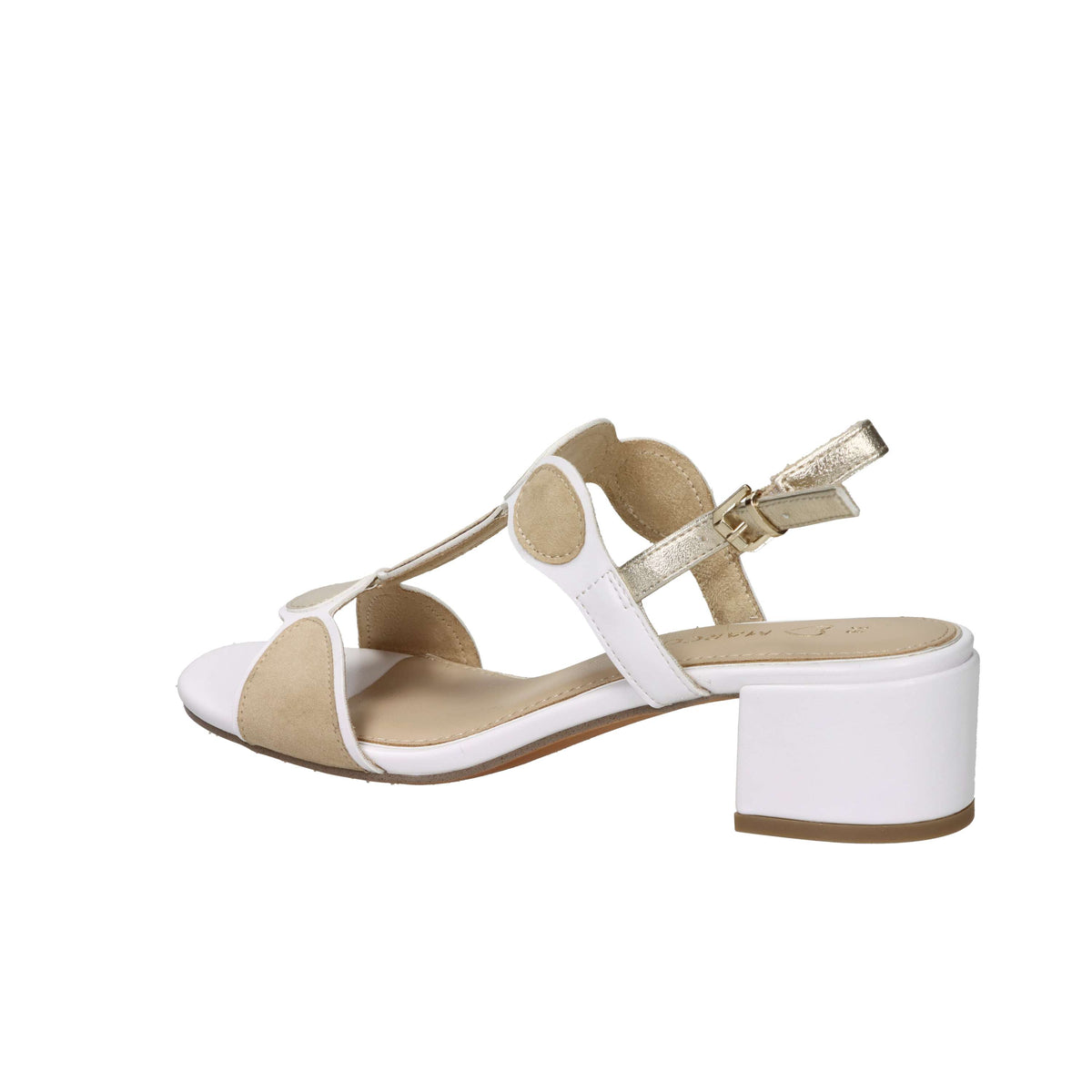 Marco Tozzi Mujer Sandalia con tacón 2-28231-44 Blanco/Beige