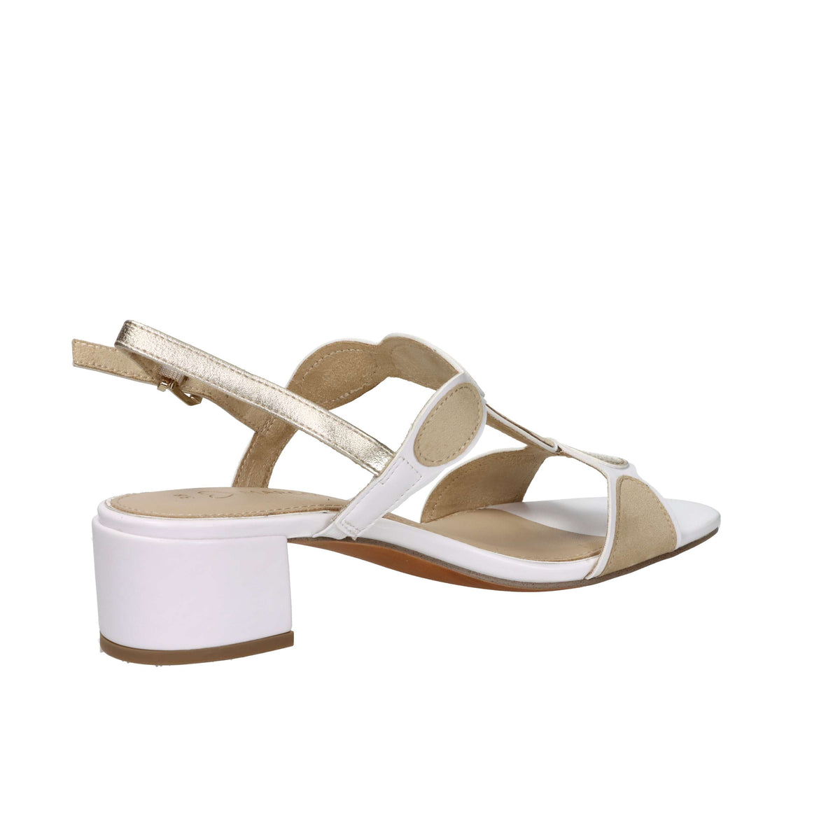 Marco Tozzi Mujer Sandalia con tacón 2-28231-44 Blanco/Beige