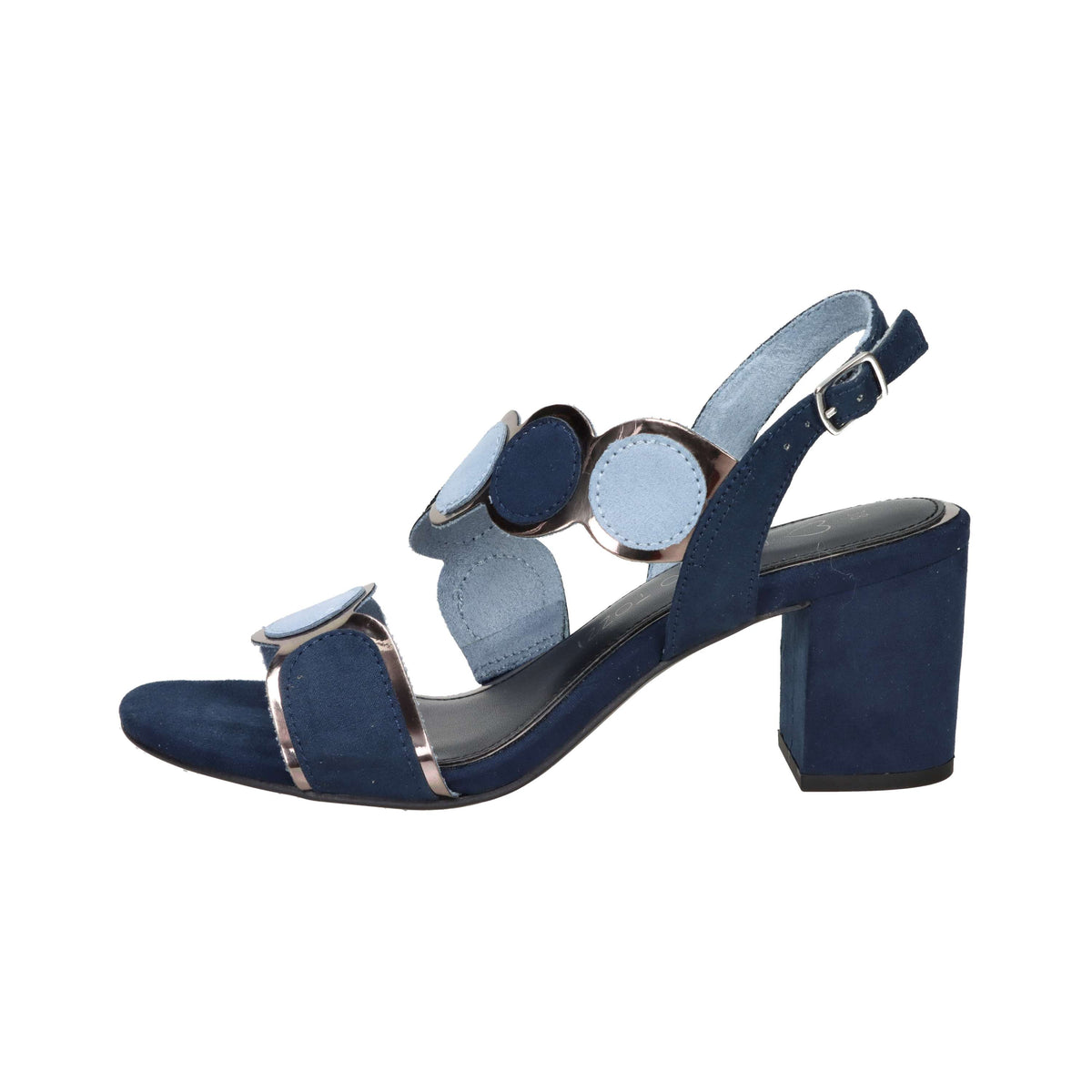 Marco Tozzi Damen Sandale mit Absatz 2-28347-42 Blau