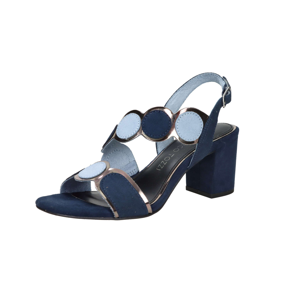 Marco Tozzi Damen Sandale mit Absatz 2-28347-42 Blau