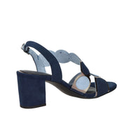 Marco Tozzi Damen Sandale mit Absatz 2-28347-42 Blau