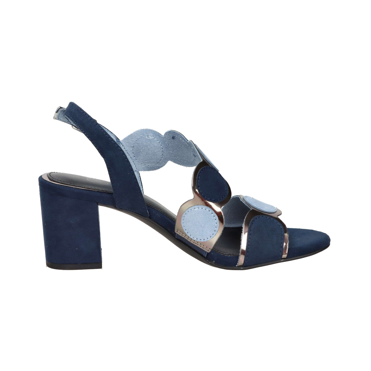 Marco Tozzi Damen Sandale mit Absatz 2-28347-42 Blau