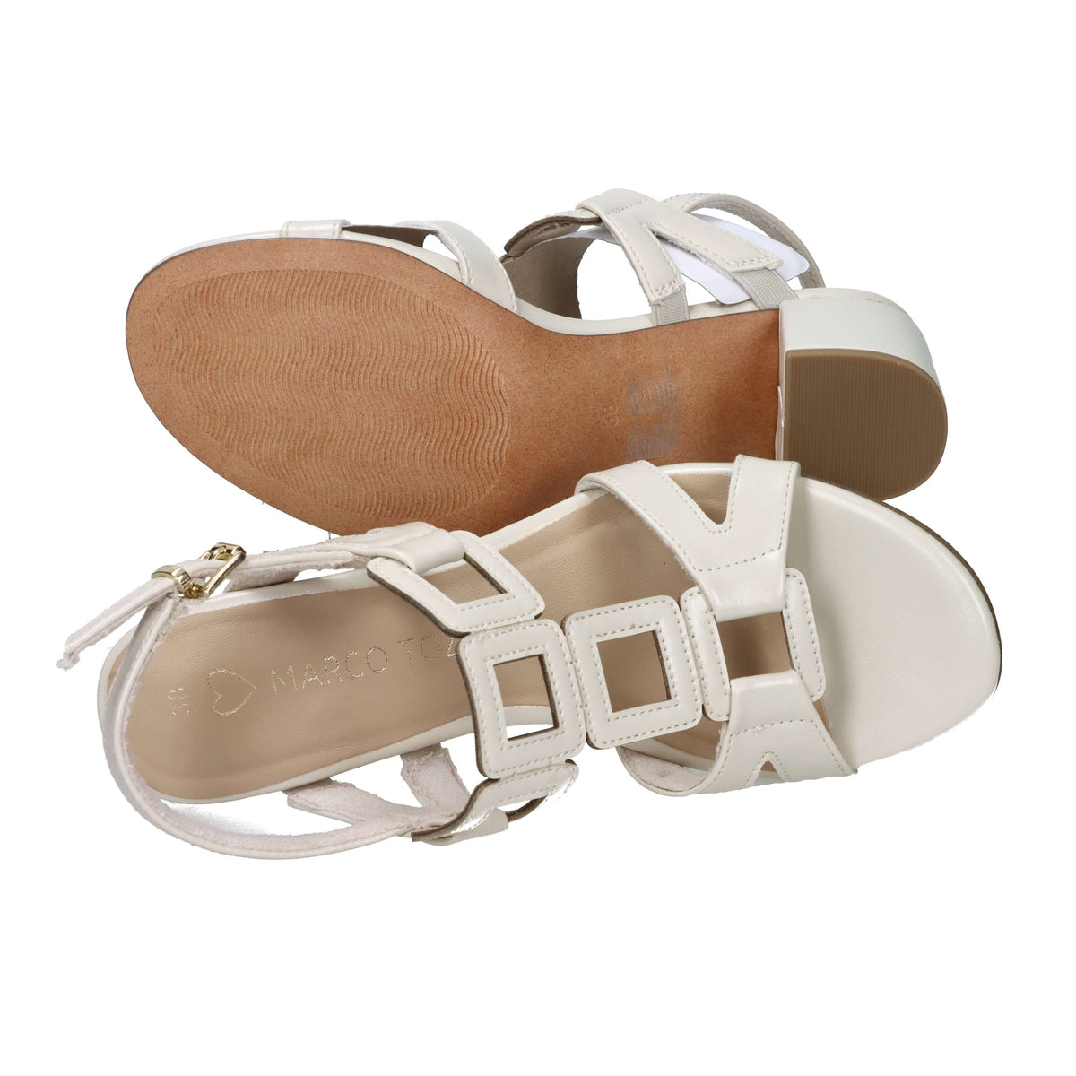 Marco Tozzi Mujer Sandalia con tacón 2-28312-44 Beige