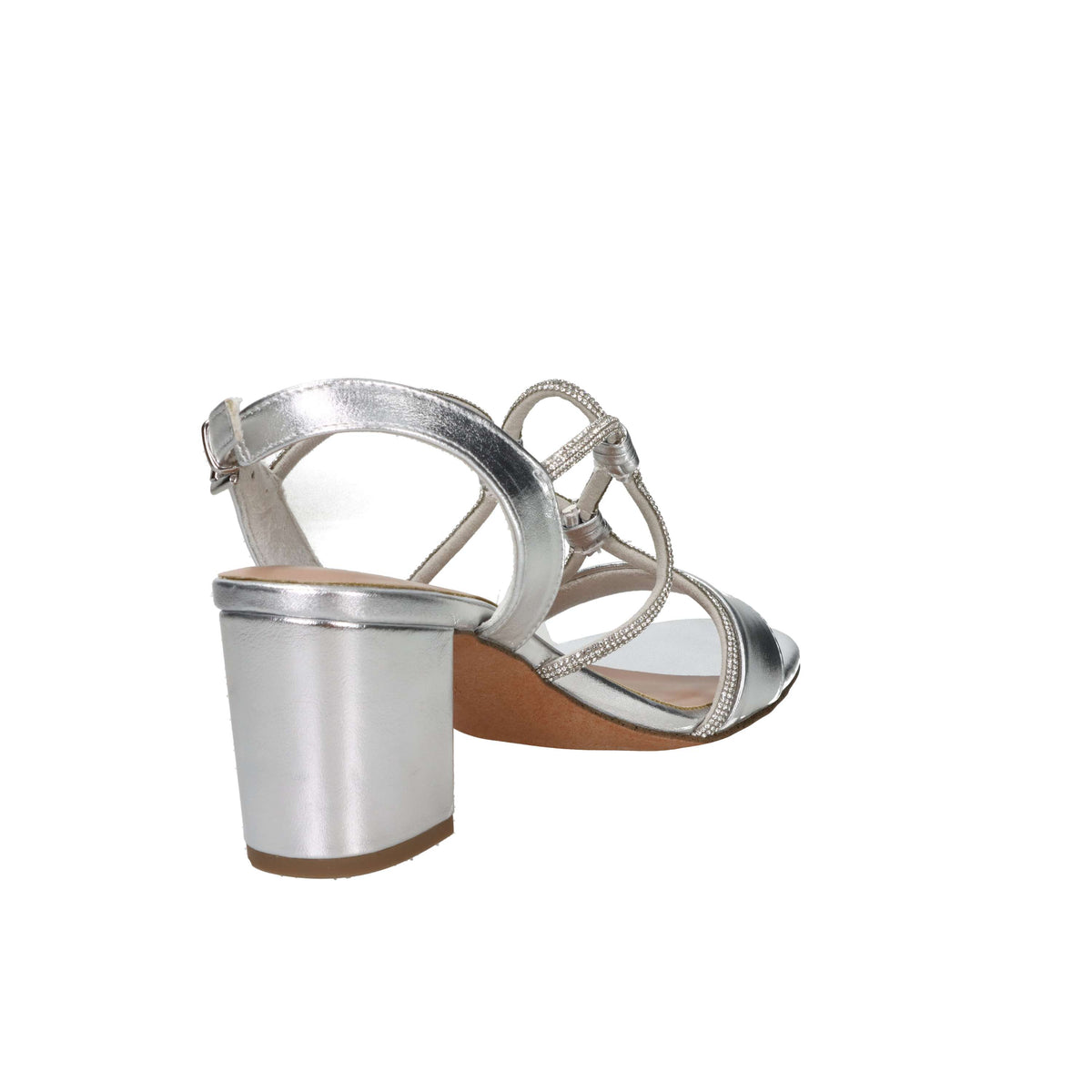 Marco Tozzi Damen Sandale mit Absatz 2-28388-46 Silber