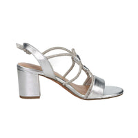 Marco Tozzi Damen Sandale mit Absatz 2-28388-46 Silber