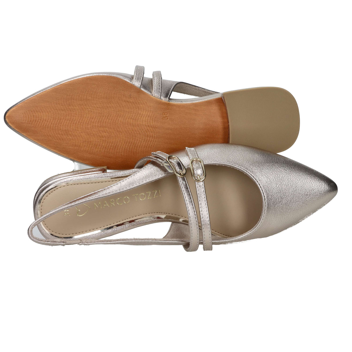 Marco Tozzi Women Slingback 2-29409-44 Platinum