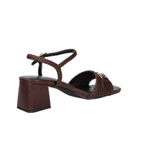 Marco Tozzi Damen Sandale mit Absatz 2-88302-46 Braun