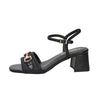 Marco Tozzi Damen Sandale mit Absatz 2-88302-46 Schwarz