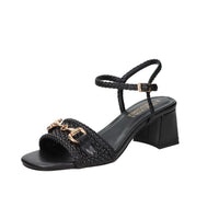 Marco Tozzi Damen Sandale mit Absatz 2-88302-46 Schwarz