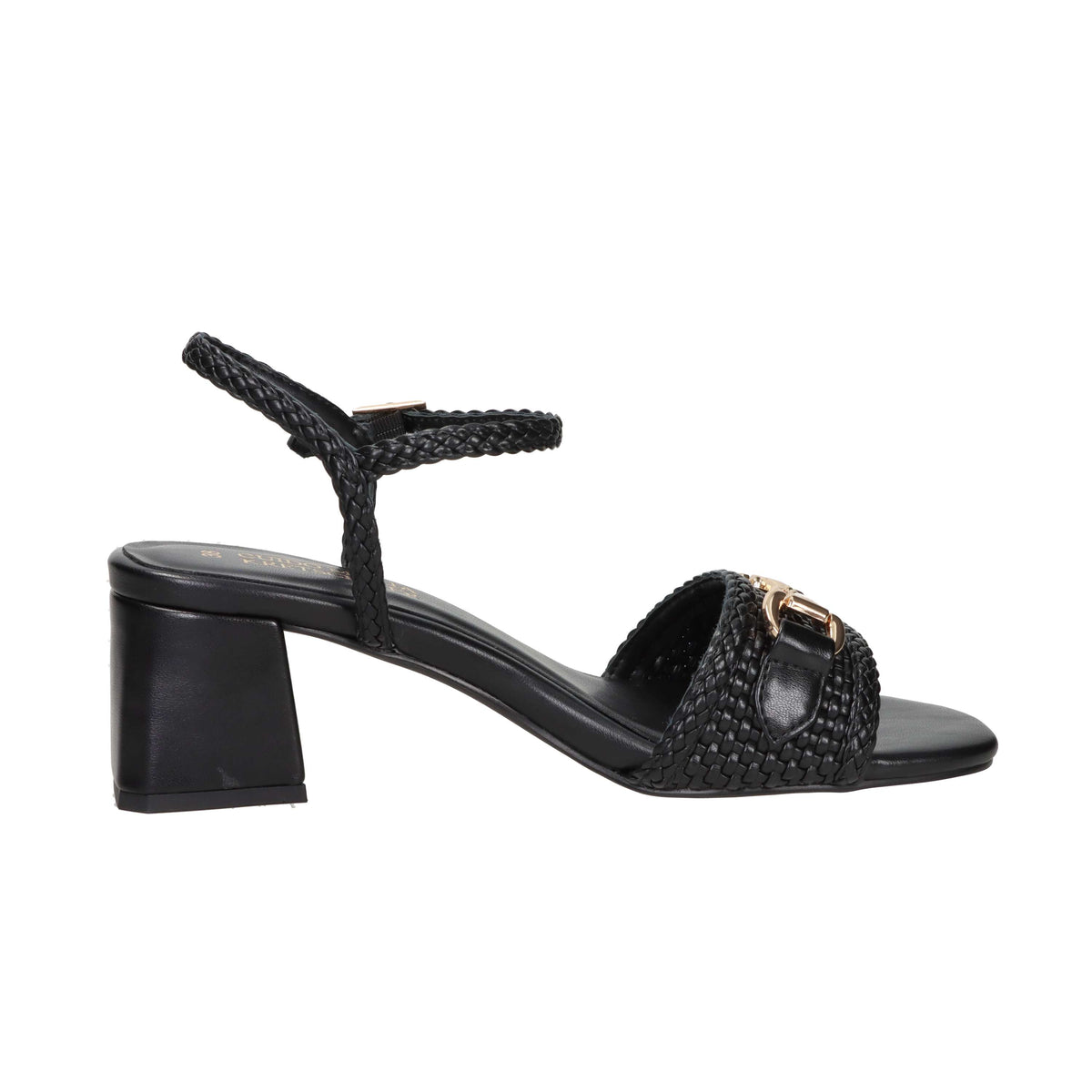 Marco Tozzi Damen Sandale mit Absatz 2-88302-46 Schwarz