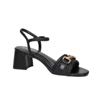 Marco Tozzi Damen Sandale mit Absatz 2-88302-46 Schwarz