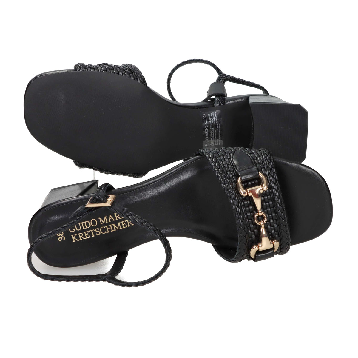 Marco Tozzi Damen Sandale mit Absatz 2-88302-46 Schwarz