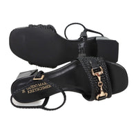 Marco Tozzi Damen Sandale mit Absatz 2-88302-46 Schwarz