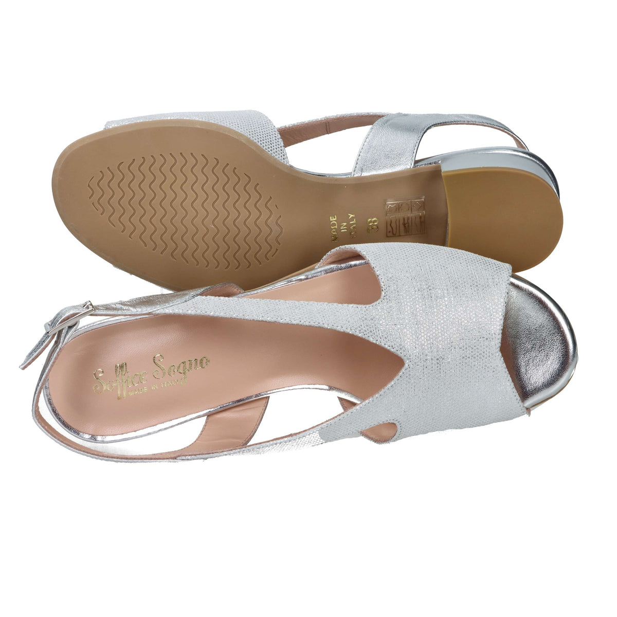 Soffice sogno Mujer Sandalia con tacón E6T31G4T Plata