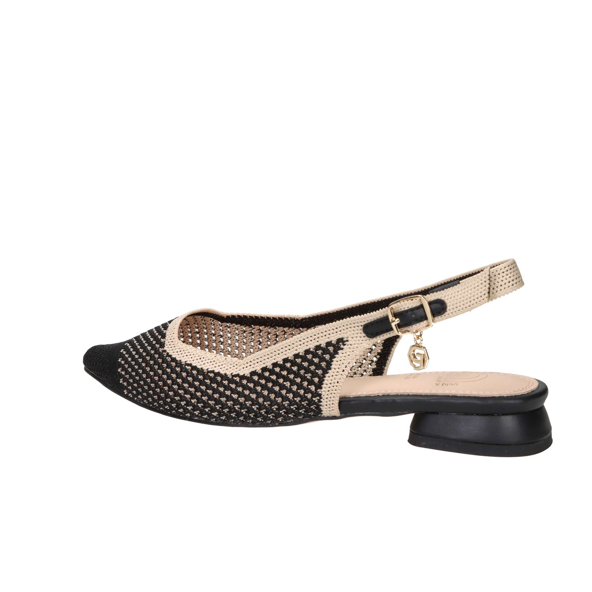 Gold & Gold Women’s Slingback GK228 Black/Beige