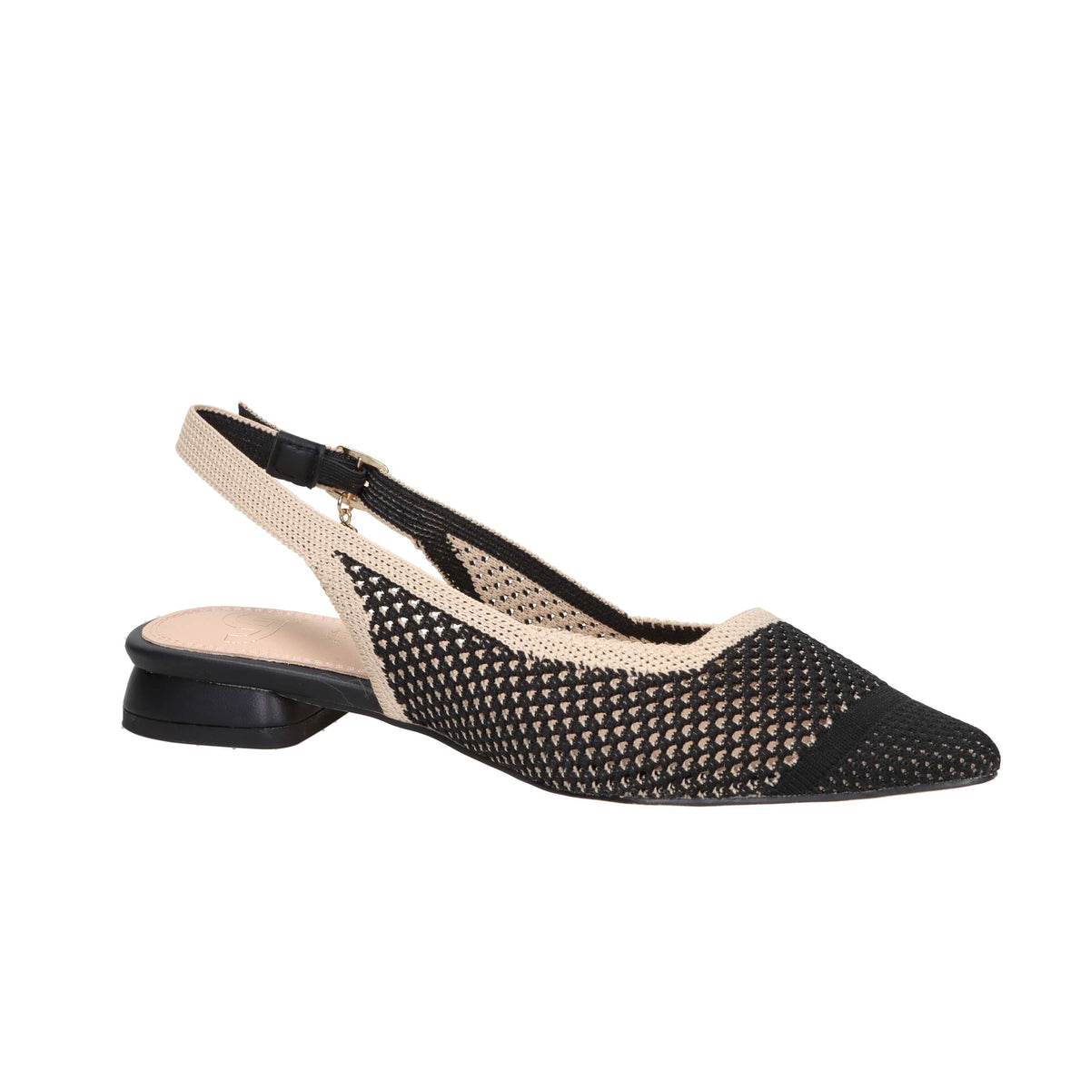 Gold & Gold Women’s Slingback GK228 Black/Beige