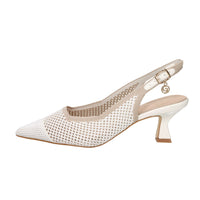 Gold & Gold Women’s Slingback GK229 White/Beige