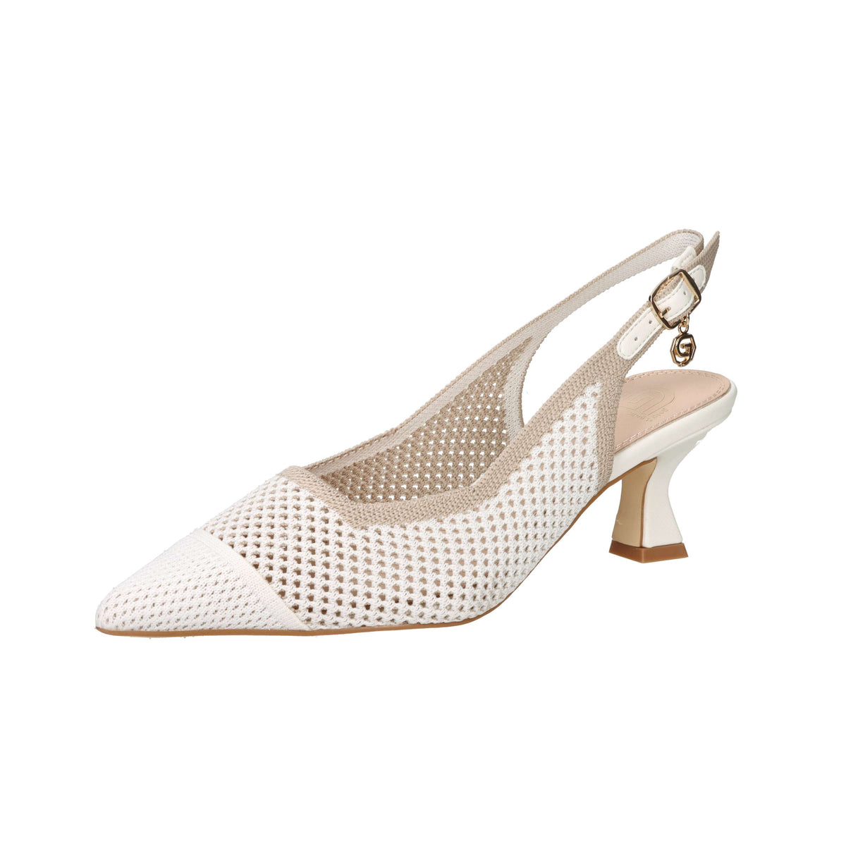 Gold & Gold Women’s Slingback GK229 White/Beige