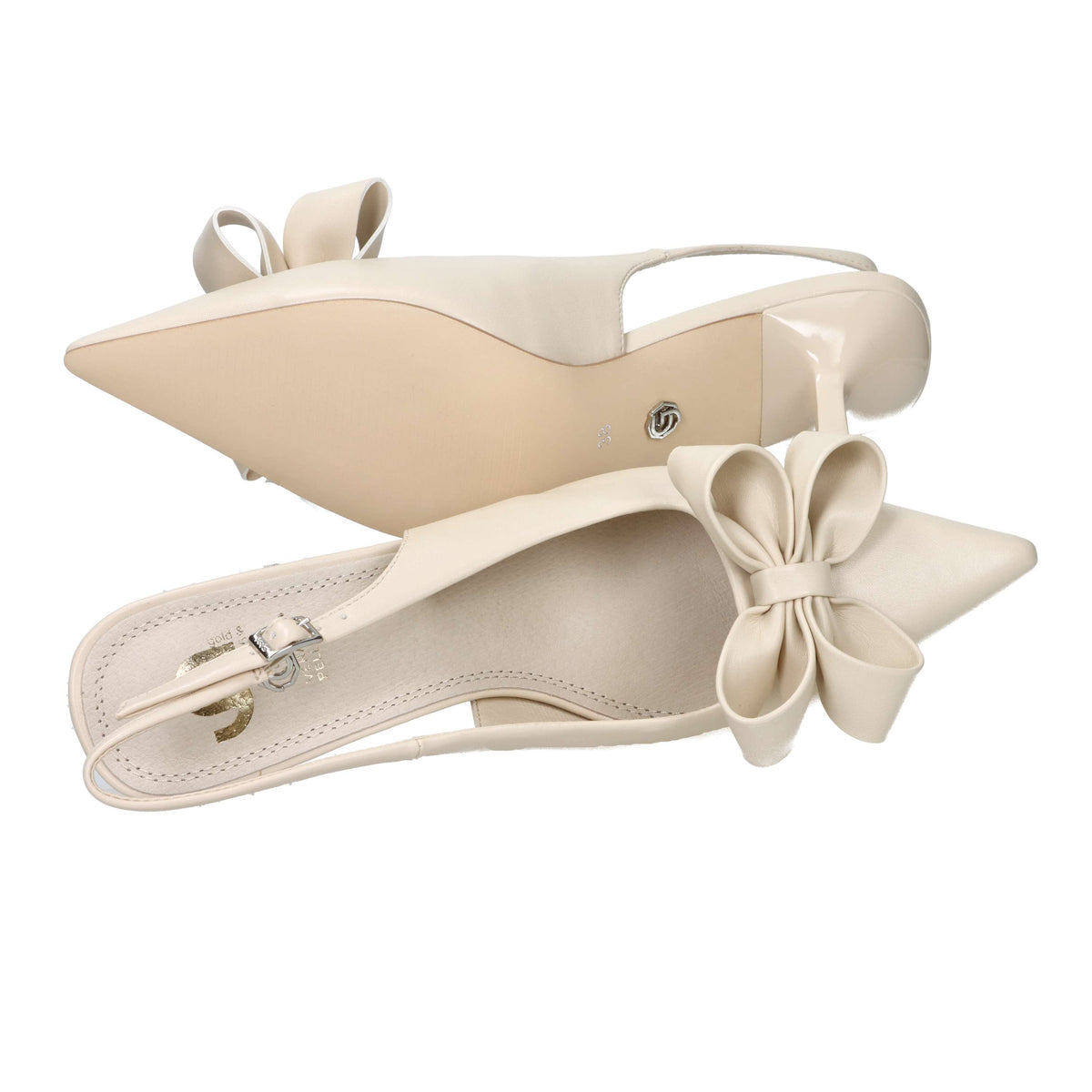 Gold & Gold Women’s Slingback FG01 Beige