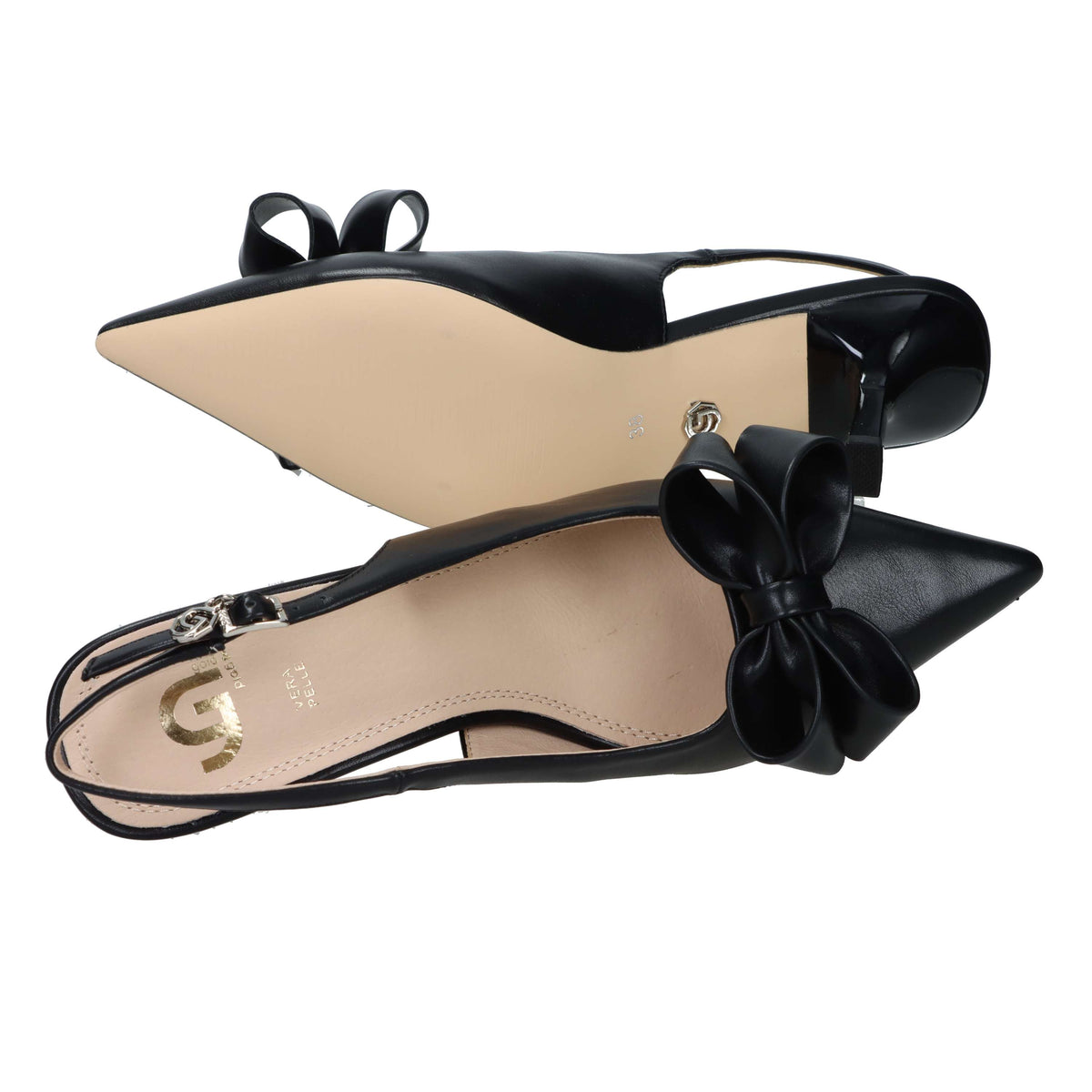 Gold & Gold Donna Slingback FG01 Nero