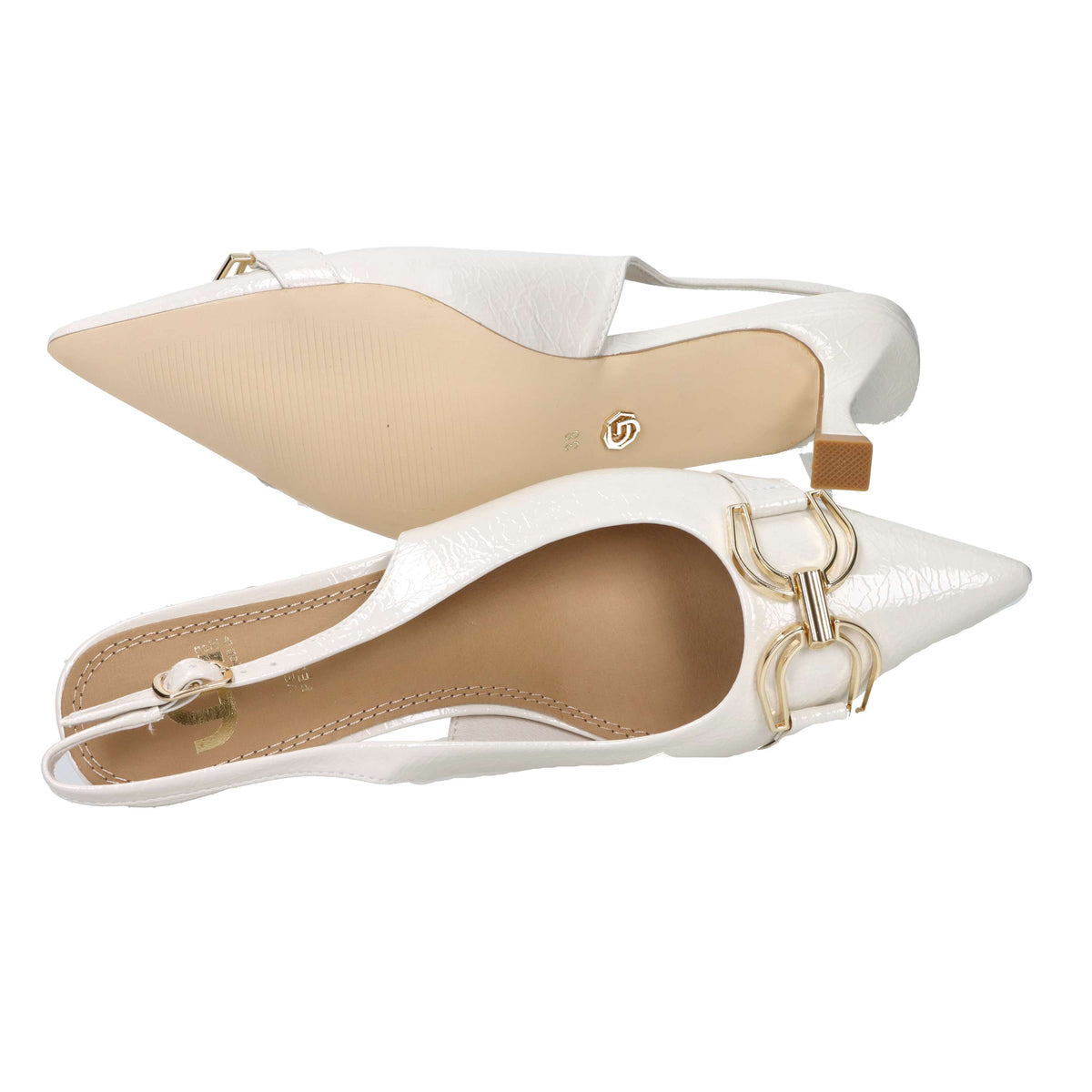 Gold & Gold Donna Slingback GV129 Panna