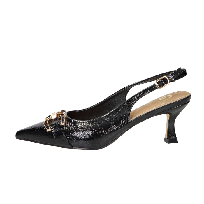 Gold & Gold Donna Slingback GV129 Nero