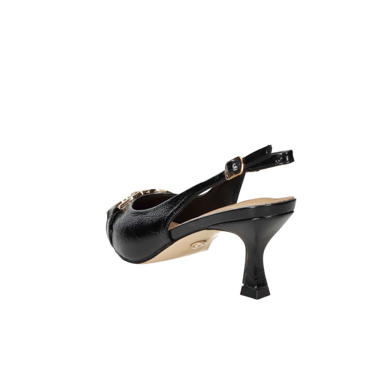 Gold & Gold Women’s Slingback GV129 Black