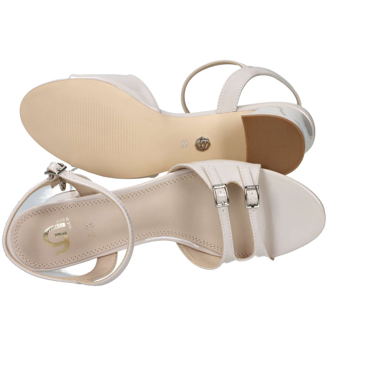 Gold & Gold Donna Sandalo con tacco GP949 Beige