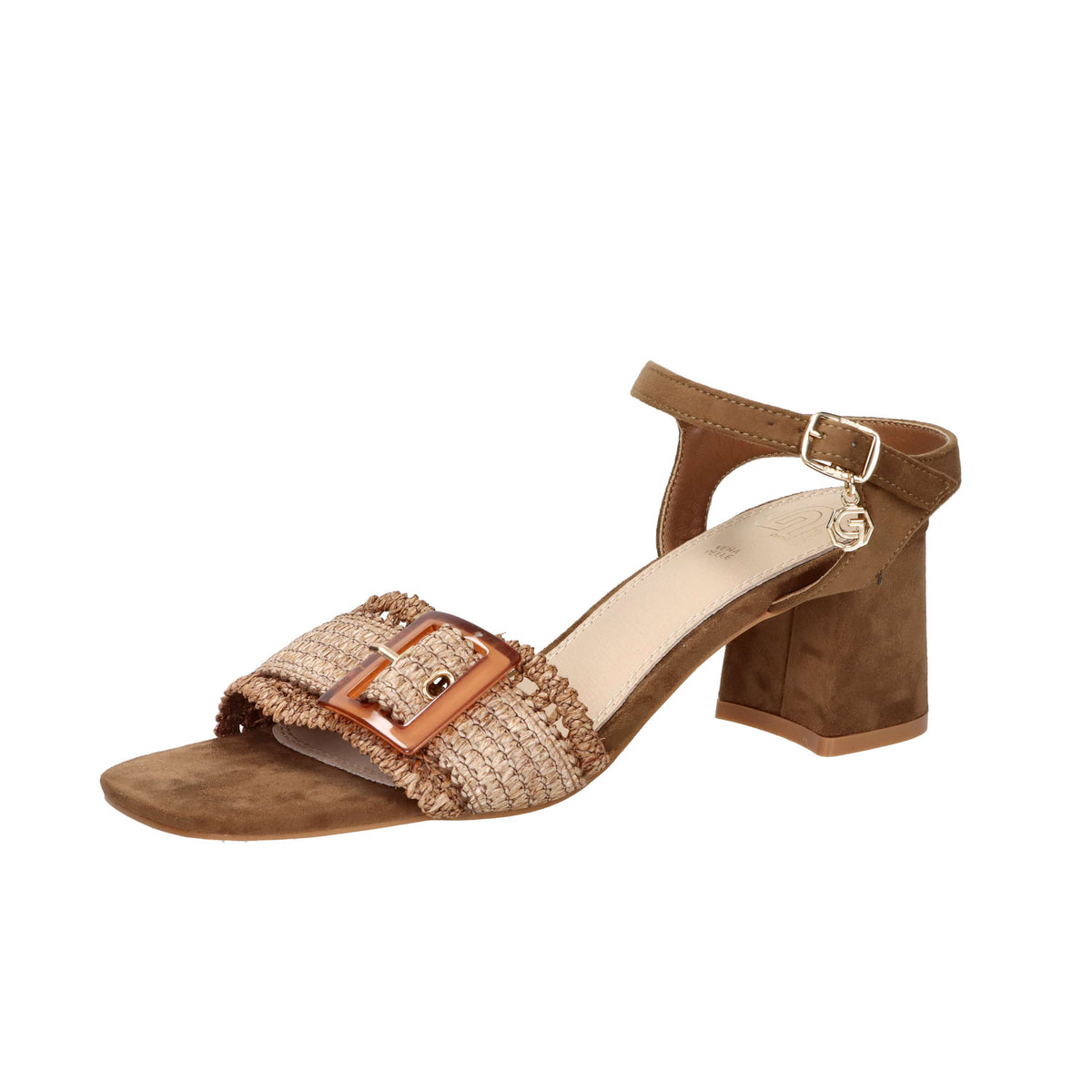 Gold & Gold Donna Sandalo con tacco GK225 Marrone