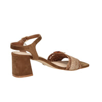 Gold & Gold Donna Sandalo con tacco GK225 Marrone