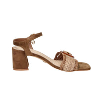 Gold & Gold Donna Sandalo con tacco GK225 Marrone