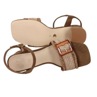 Gold & Gold Donna Sandalo con tacco GK225 Marrone