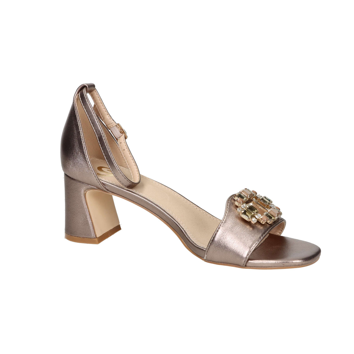 Gold & Gold Donna Sandalo con tacco GY455 Bronzo