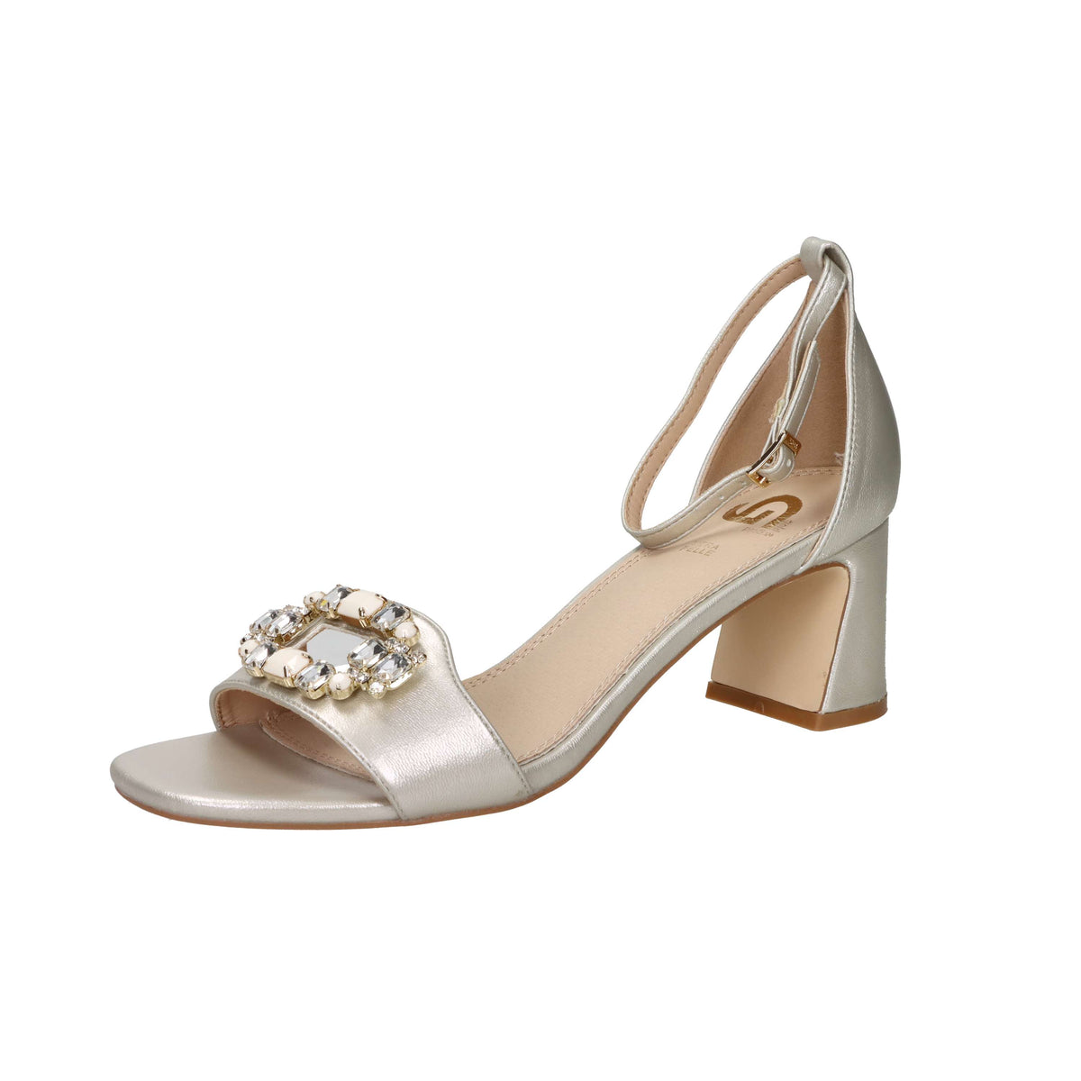 Gold & Gold Donna Sandalo con tacco GY455 Oro