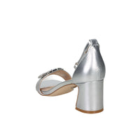 Gold & Gold Donna Sandalo con tacco GY455 Argento