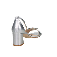 Gold & Gold Donna Sandalo con tacco GY455 Argento