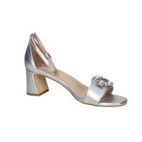 Gold & Gold Donna Sandalo con tacco GY455 Argento
