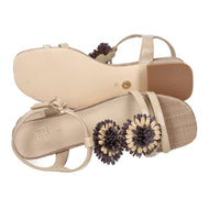 Gold & Gold Donna Sandalo con tacco GK231 Beige