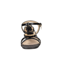 Gold & Gold Donna Sandalo con tacco GK231 Nero
