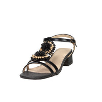 Gold & Gold Donna Sandalo con tacco GK231 Nero