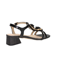 Gold & Gold Donna Sandalo con tacco GK231 Nero