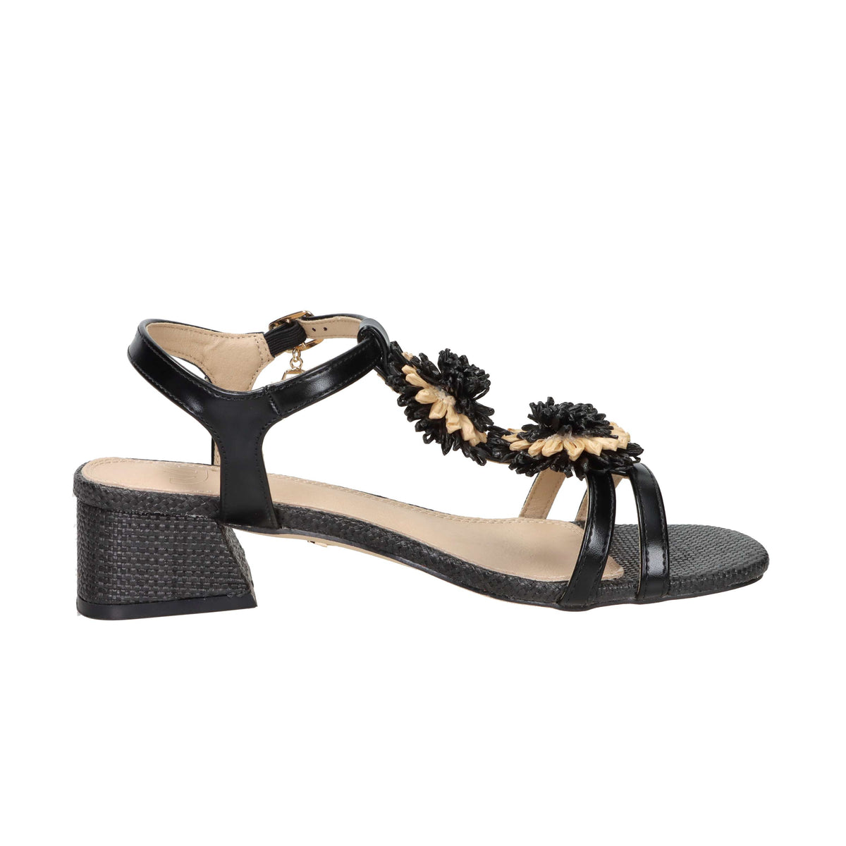 Gold & Gold Donna Sandalo con tacco GK231 Nero